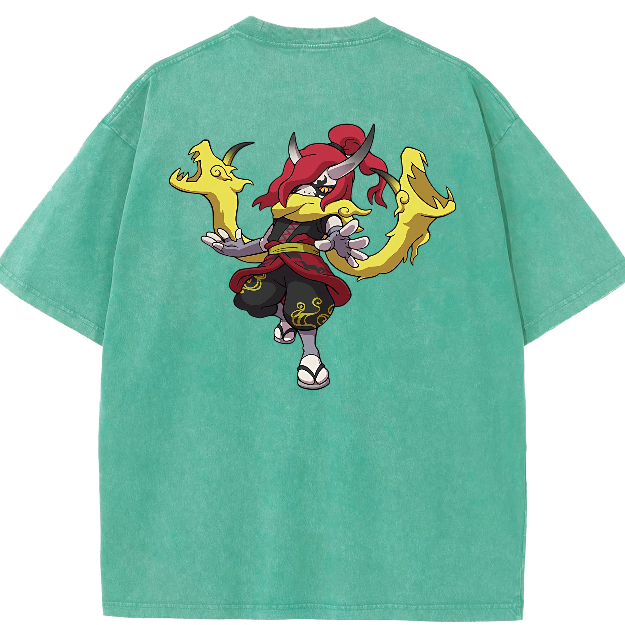 （画像用） 妖怪ウォッチ Yo-kai Watch 綿100% ヴィンテージ風 半袖Tシャツ（背面プリント）